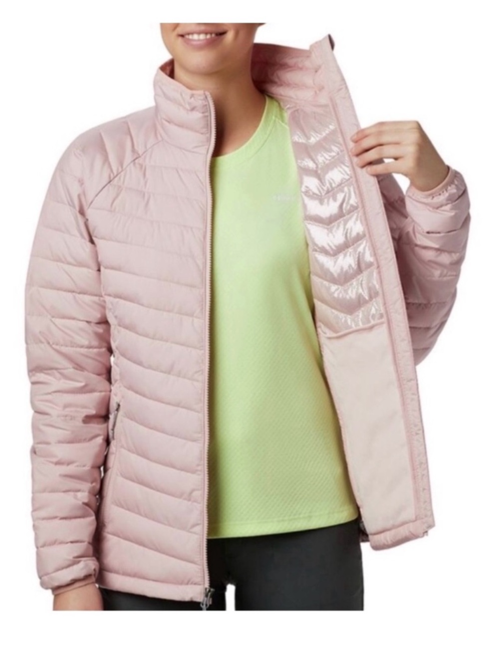 Columbia Light Pink Women's Quilted Packable Puffer Jacket Omni Heat